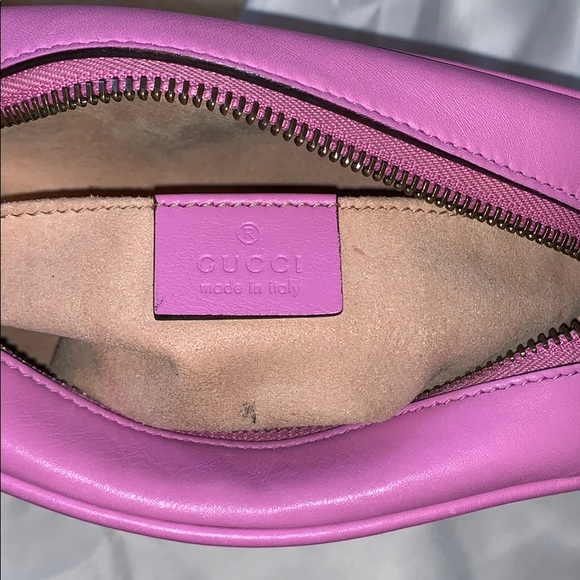 Gucci Marmont Matelasse Mini pink bag - Picture 8 of 15